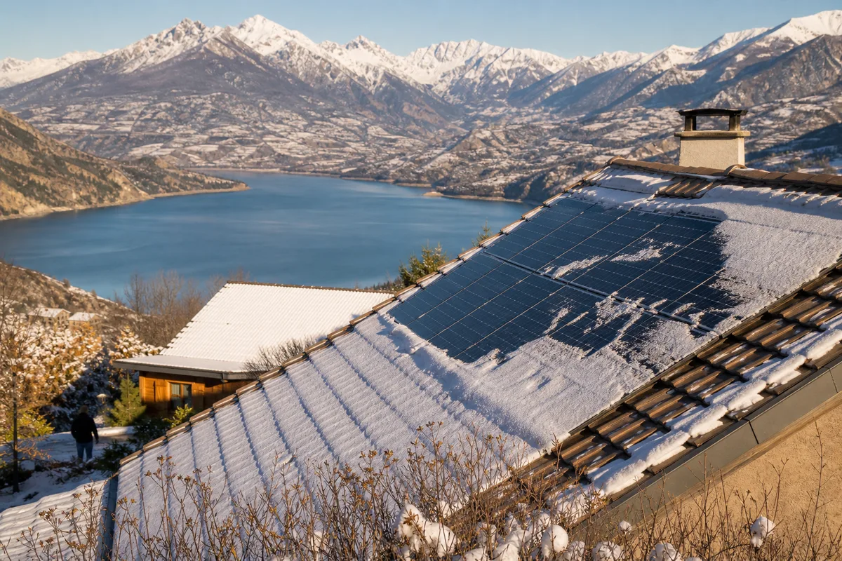 Neige et panneaux solaires à Embrun : ce qu'il faut prévoir dans l'Embrunais, au-dessus du lac de Serre-Ponçon